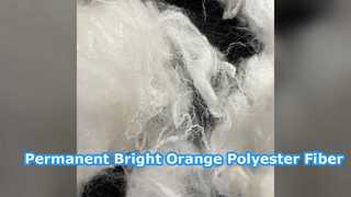 Fibre de couleur permanente 2D en polyester orange vif