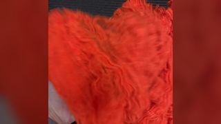 Remorquage en polyester orange vif 2D, fibre teintée dans la masse pour la sécurité des vêtements de travail et de la production textile