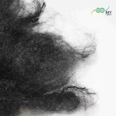 acheter Régénérée 65 mm Dope noir teint Hole Polyester Fibres Staple pour le remplissage du canapé fabrication en ligne