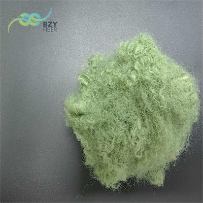 acheter Fibre de polyester de couleur 15D siliconée verte Polyester fibre d'accueil pour couette fabrication en ligne