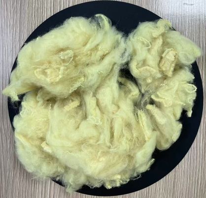 Un bon prix. Fibre de polyester recyclé en fibres discontinues 2.5D 51mm Jaune poussin en ligne