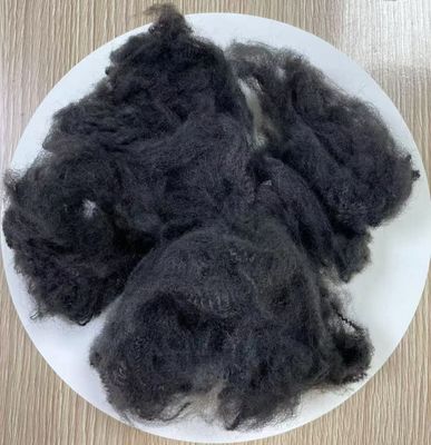 Un bon prix. Fibre de polyester recyclé en fibres discontinues 6D 65mm Gris foncé en ligne
