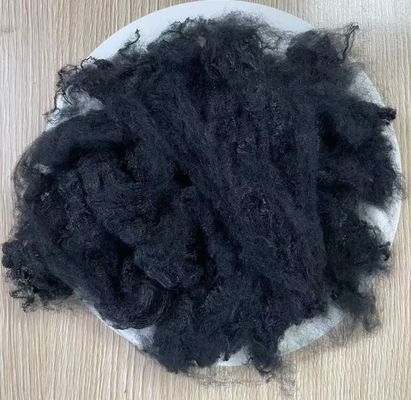 Un bon prix. Fibre de polyester vierge à fibres discontinues 3D 102mm Noir pour filature peignée en ligne