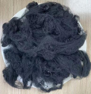 Un bon prix. Fibre de polyester vierge 3D 65mm Noir Teneur en huile 0,15-0,3% en ligne