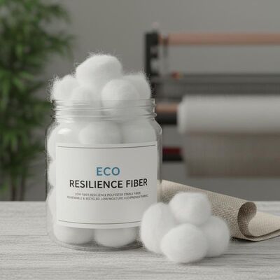 Un bon prix. Faible teneur en fibres d'huile, haute résistance à la déchirure, fibre de polyester à faible teneur en humidité pour la production de tissus écologiques en ligne