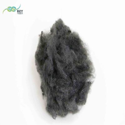 Un bon prix. 6D Polyester recyclé creux à base de fibres non siliconisées gris noir en ligne