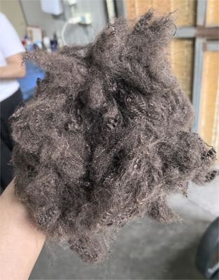 Un bon prix. Fibre de polyester recyclé en fibres discontinues 6D 64mm Brun café foncé en ligne