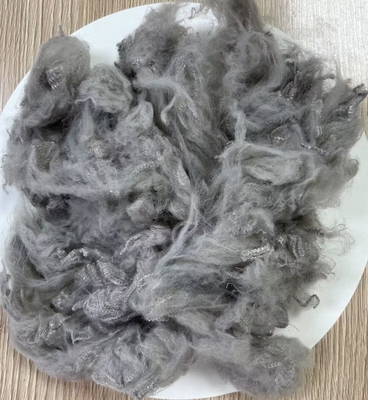 Un bon prix. Fibre de base de polyester recyclé 1.5D 38mm protection UV gris clair en ligne