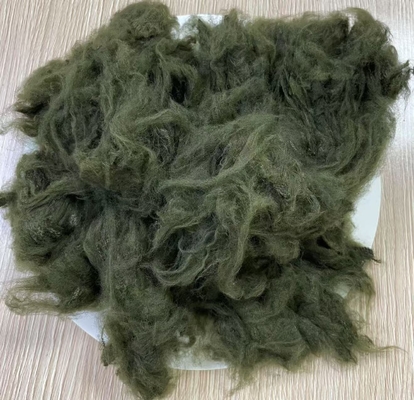 Un bon prix. Fibre de polyester teint en masse vert algue 1.5D 38mm en ligne