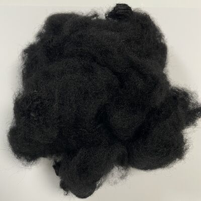 Un bon prix. 12D×64mm Noir Recyclé Résistant au feu Fibre Haute sécurité Textiles pour la maison, intérieurs automobiles Matériaux premiers de haute qualité en ligne