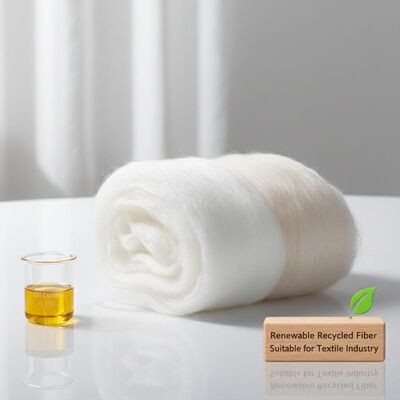 Un bon prix. 0.15% de teneur en huile Silicone revêtu de fibres renouvelables recyclées de polyester pour l'industrie textile en ligne