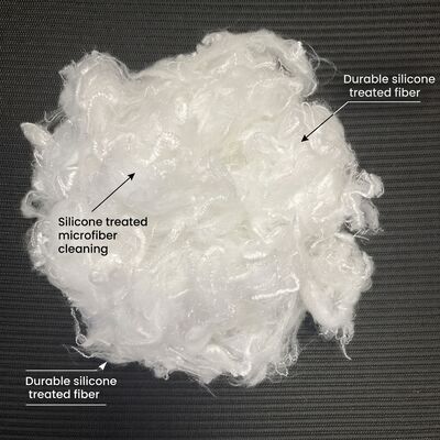 Un bon prix. Microfibre (traitée avec de l'huile de silicone),0.5D×32MM Microfibre traitée au silicone, Ultra Fine Super Soft Staple Fibre pour le chiffon de nettoyage en ligne